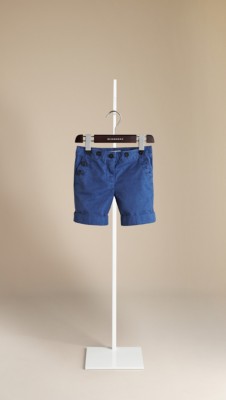 Button Detail Cotton Shorts