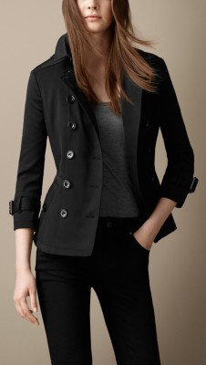 Stretch-Cotton Trench Jacket