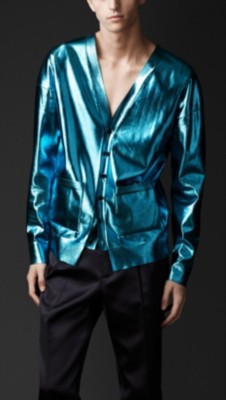 Metallic Silk Cardigan