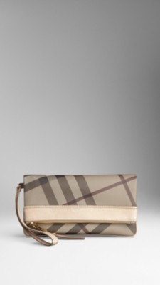 Smoked Check Folding Wristlet