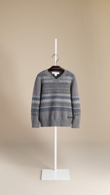 Fair Isle Cashmere Cotton Sweater
