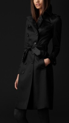 Cotton Sateen Trench Coat