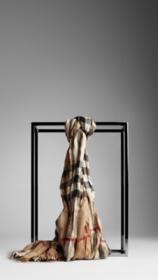 Check Crinkled Scarf