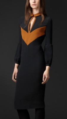 Slash Front Chevron Dress