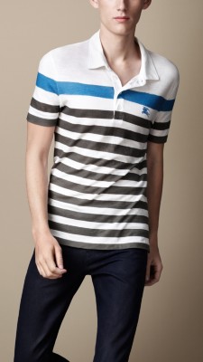 Contrast Stripe Polo Shirt
