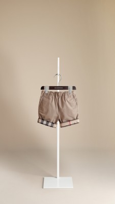 Check Turn Up Chino Shorts