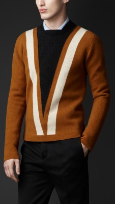 Chevron Wool Cashmere Sweater