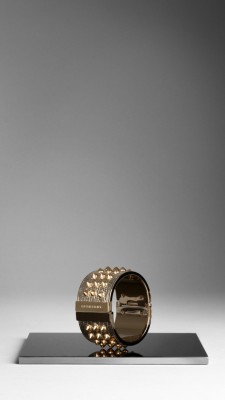 Metallic Lizard Skin Studded Cuff