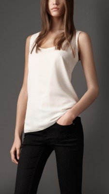 Stretch-Silk Crêpe Vest