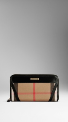 Bridle House Check Ziparound Wallet