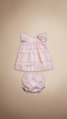 Vestido de checks con detalle de encaje