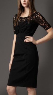 Jersey Skirt Lace Dress