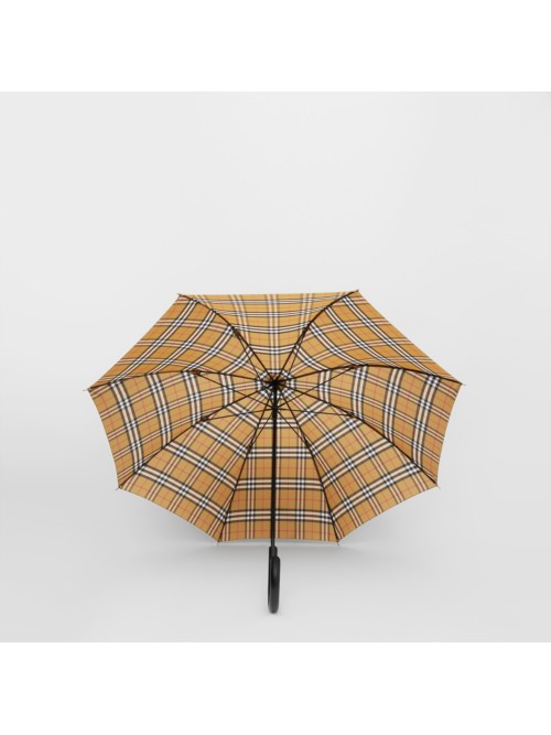 vintage 格纹折叠雨伞