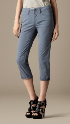 Buckingham Blue Skinny Fit Capri Jeans
