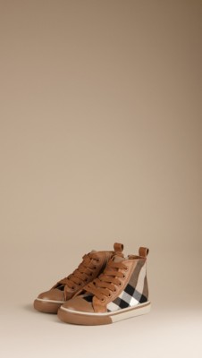 Check Canvas High-Top Trainers