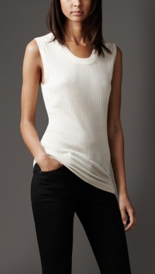 Ribbed Silk Vest
