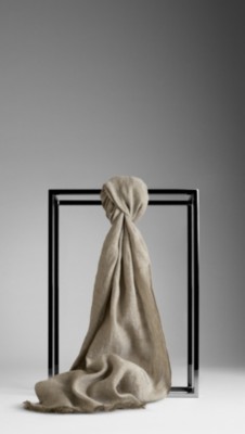 Linen Cotton Graphic Print Scarf