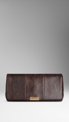 Medium Python Clutch Bag