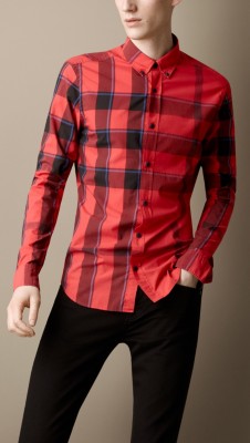 Exploded Check Cotton Shirt