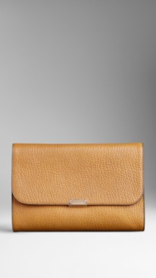 Heritage Grain Leather Clutch Bag