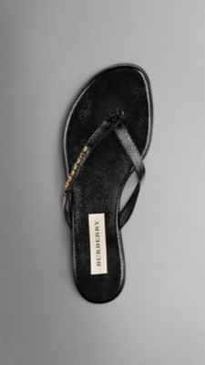 Patent London Leather Flip Flops