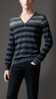 Striped Fine Knit Sweater