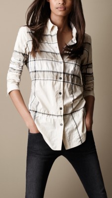Check Cotton-Blend Shirt