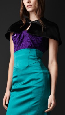 Tailored Satin Capelet