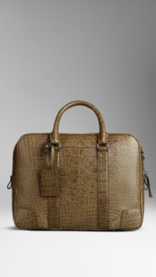 Small Alligator Leather Holdall