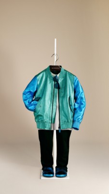 Bi-Colour Metallic Leather Bomber
