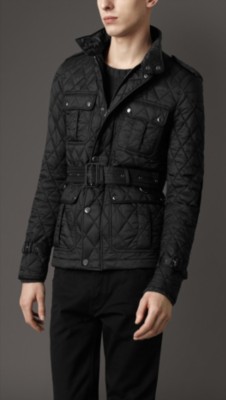 Veste matelassée à touches de daim