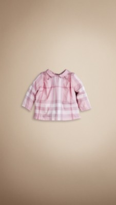 Check Pin Pleat Blouse