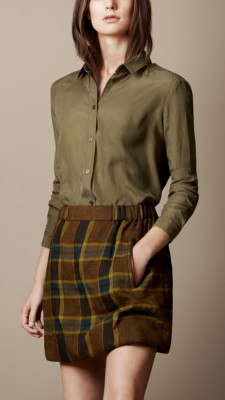 Silk Epaulette Detail Shirt