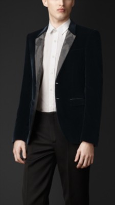 Animal-Print Lapel Tuxedo Jacket