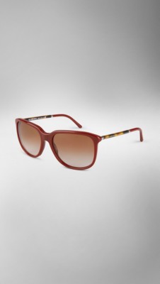 Tortoiseshell Arm Square Frame Sunglasses