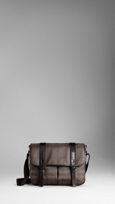 Medium Smoked Check Messenger Bag