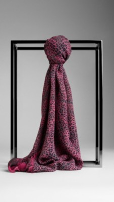 Animal Print Silk Scarf