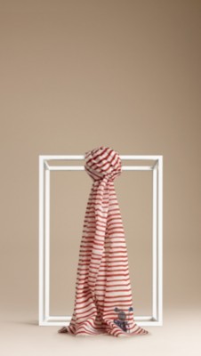 Striped Cotton Scarf