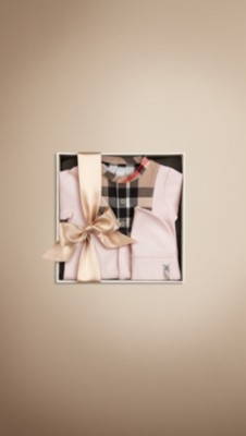 Check Sleepsuit Baby Gift Set