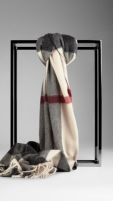 Check Cashmere Scarf