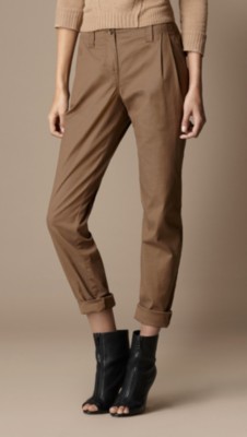 Cotton Twill Pleat Front Trousers