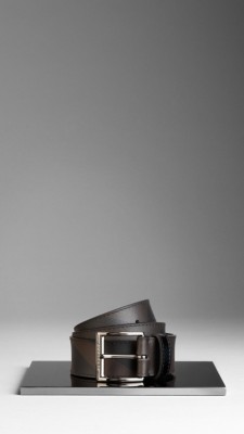 Smoked Check Plaque Belt