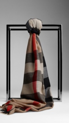Check Cashmere Scarf