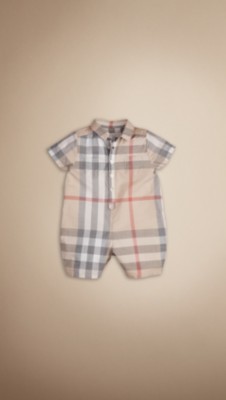 Check Cotton Playsuit