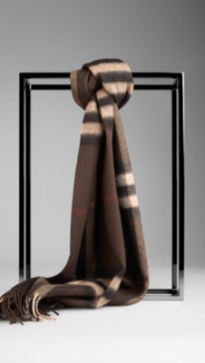 Check Cashmere Scarf