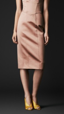 Bonded Satin Corset Skirt