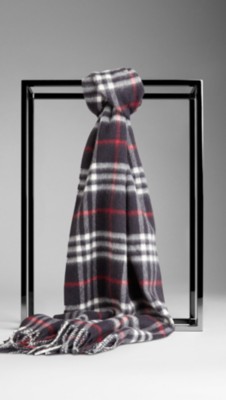 Check Cashmere Scarf