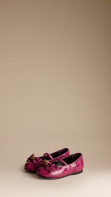 Patent Leather Bow Ballerinas