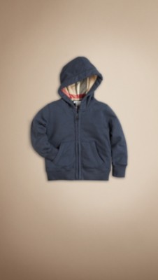 Check Detail Hooded Top
