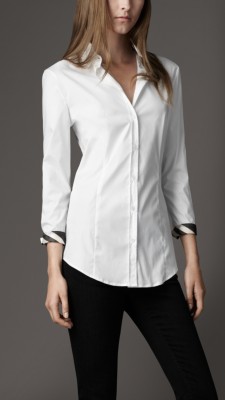Check Cuff Cotton Shirt